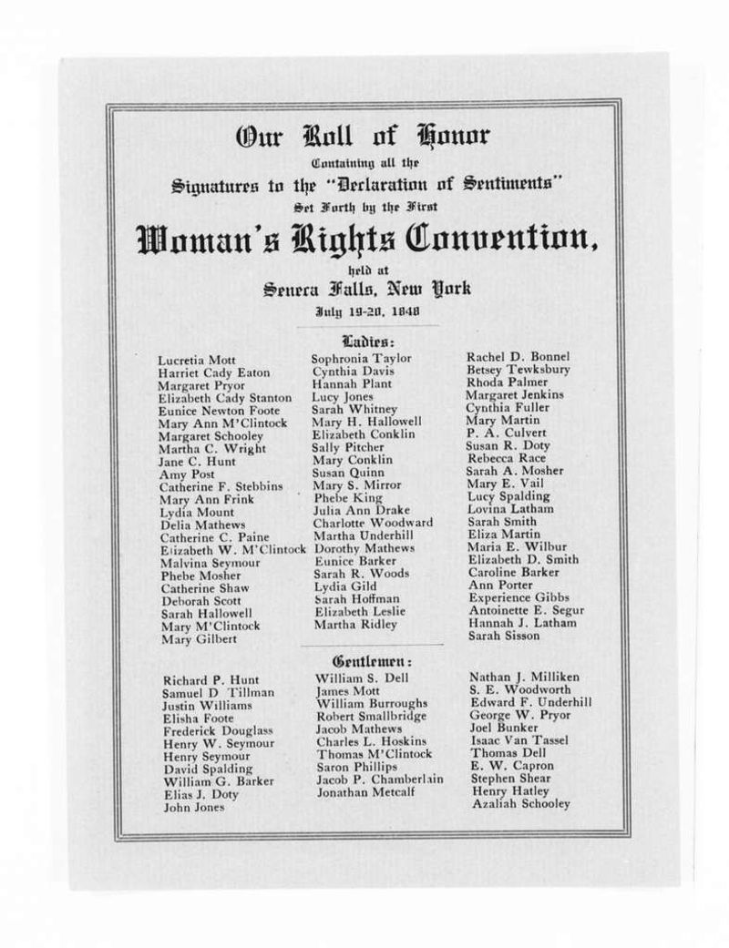 The Seneca Falls Convention