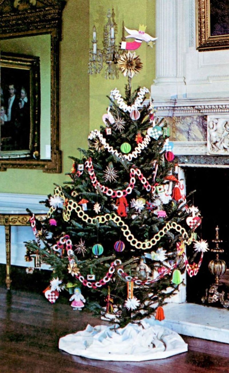 Flocked Christmas Trees
