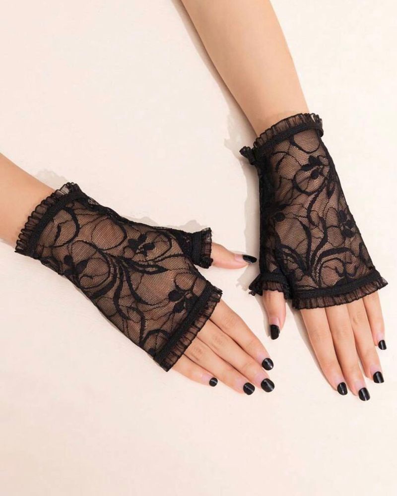 Fingerless Lace Gloves